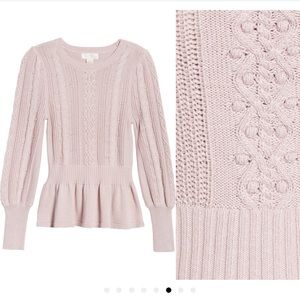 Rachel Parcell peplum sleeve sweater